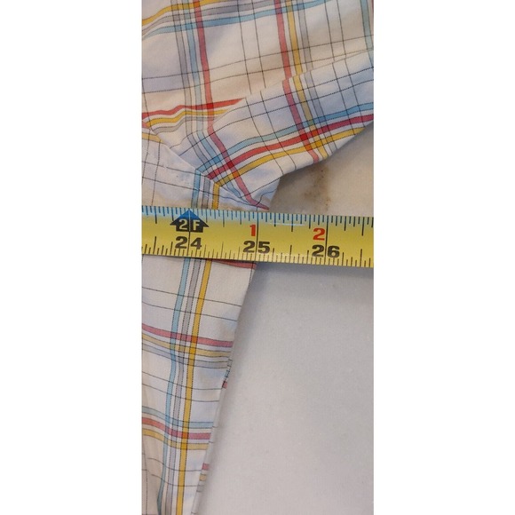 Men's‎ XL Wrangler Wrinkle Resist Plaid Pearl Snap Shirt Short Sleeve - Picture 5 of 7